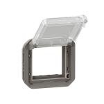 LEGRAND Adaptateur plexo verrouillable  volet transparent pour mosaic -compo anthracite 069845L