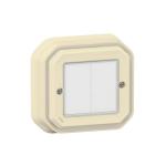 LEGRAND Commande double self-e pour clairage et prise plexo with netatmo complet sable 069857L