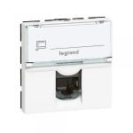 LEGRAND Prise rj45 mosaic catgorie 6a stp 2 modules blanc antimicrobien 076585