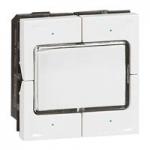 LEGRAND Commande filaire bus knx mosaic avec 4 touches  4 appuis  -  blanc 078491