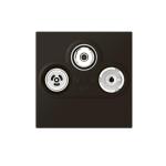 LEGRAND Prise tv-r-sat mosaic fm et dab+ 2 modules  noir mat 079186L