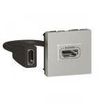 LEGRAND Prise hdmi typea version 1.4 prconnectorise mosaic 2 modules - alu 079279L