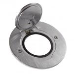 LEGRAND Platine de sol ronde  quiper de mcanisme mosaic 1 poste  inox bross 089701