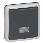LEGRAND Poussoir tanche no+nf  voyant plexo ip66 composable 6a 250v~ - gris 090482