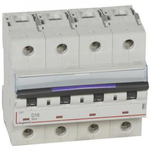 LEGRAND Disjoncteur dx 50ka arrive haute et dpart bas  vis 4p 400v~  -  16a  -  courbe d  -  6 modules 410226