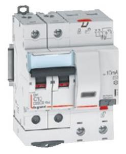 LEGRAND Disjoncteur diffrentiel monobloc dx6000 10ka arrive haute et dpart bas  vis 2p 230v~  400v~  -  40a  -  typeac 300ma 411176