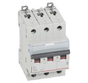 LEGRAND Disjoncteur dx6000 10ka arrive haute et dpart bas  vis 3p 400~  -  63a  -  courbe d  -  pour peigne hx traditionnel 408065