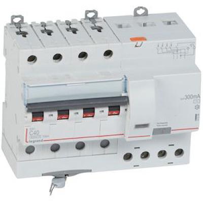 LEGRAND Disjoncteur diffrentiel monobloc dx6000 10ka arrive haute et dpart bas  vis 4p 400v~  -  40a  -  typeac 300ma 411209