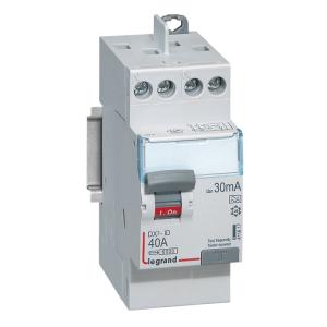 LEGRAND Interrupteur diffrentiel dx - id arrive haute et dpart haut  vis  -  2p 230v~ 40a typea 30ma  -  2 modules 411617