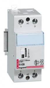 LEGRAND Contacteur de puissance cx bobine 230v~  -  2p 250v~  -  63a  -  contact 2f  -  2 modules 412547