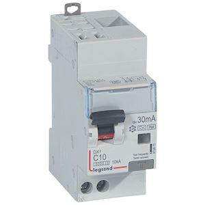 LEGRAND Disjoncteur diffrentiel monobloc dx6000 10ka arrive haute automatique dpart bas vis u+n 230v~  -  10a  -  typef 30ma 410870