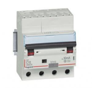 LEGRAND Disjoncteur diffrentiel monobloc dx6000 10ka arrive haute automatique dpart bas  vis 4p 400v~  -  20a  -  typea 30ma 411212