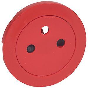 LEGRAND Enjoliveur cliane pour prise de courant 2p+t surface rouge pour reprage 068040