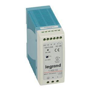 LEGRAND Alimentation stabilise  dcoupage monophase entre 100v~  240v~ et sortie 12v=  -  40w 146602