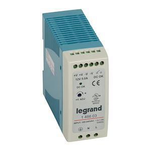 LEGRAND Alimentation stabilise  dcoupage monophase entre 100v~  240v~ et sortie 12v=  -  60w 146603