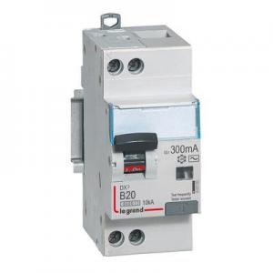 LEGRAND Disjoncteur diffrentiel monobloc dx6000 10ka arrive haute dpart bas  vis u+n 230v~  -  20a  -  typeac 300ma  -  courbe b 410900