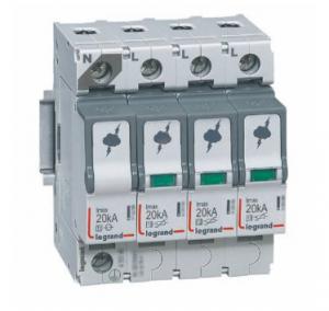 LEGRAND Parafoudre basse tension typet2 imax 20ka/ple  -  3p+n 320v~  -  4 modules 412225