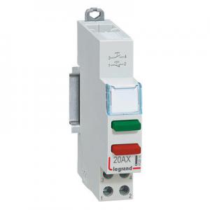 LEGRAND Poussoir modulaire double fonction contact 1no+1nf sans voyant  -  1 module 412916