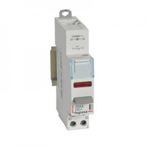 LEGRAND Poussoir modulaire double fonction contact 1nf + voyant led rouge 110v~  400v~  -  1 module 412940