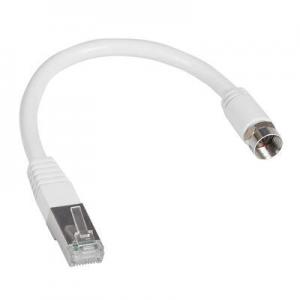 LEGRAND Cordon de brassage 1 embout coaxial et 1 embout rj45  -  longueur 0,3m 413206