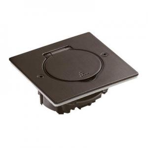 LEGRAND Platine de sol carre  quiper de mcanisme mosaic 1 poste  acier brun bross 089750