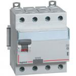 LEGRAND Interrupteur diffrentiel dx - id arrive haute et dpart bas  vis  -  4p 400v~ 63a typea 300ma  -  4 modules 411686