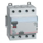 LEGRAND Interrupteur diffrentiel dx - id arrive haute et dpart bas  vis  -  4p 400v~ 40a typef 30ma  -  4 modules 411695