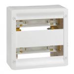 LEGRAND Coffret basique drivia 13 modules  quiper 250x250mm avec 2 rails din 413025