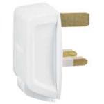 LEGRAND Fiche 2p+t 13a 250v~ standard britannique  sortie latrale avec fusible de 13a  -  blanc 050326