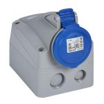 LEGRAND Prise saillie fixe p17 ip44 16a  -  200v~  250v~  -  2p+t 555154