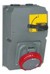 LEGRAND Coffret monoprise hypra ip66/67 - 55  -  1 prise 3p+n+t 125a 380v~  415v~ , 1 interrupteur sectionn 059115