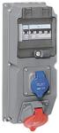 LEGRAND Coffret multiprise hypra ip44  -  1 prise 2p+t 200v~  250v~ , 1 prise 3p+n+t 380v~  415v~ et 1 dis 059867