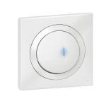 LEGRAND Poussoir simple avec voyant lumineux dooxie ip44 6a 250v~ livr avec plaque carre blanche 600014