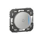 LEGRAND Poussoir simple avec voyant lumineux et marquage sonnette dooxie 6a 250v~ finition alu 600118