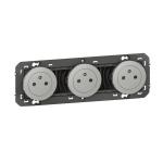 LEGRAND Triple prise de courant 2p+t surface dooxie 16a prcbles finition alu 600433
