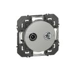 LEGRAND Prise tv-r dooxie - finition alu - avec support 600454