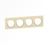 LEGRAND Plaque carre dooxie 4 postes finition dune 600814