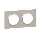 LEGRAND Plaque carre dooxie 2 postes finition plume 600822