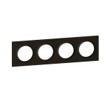LEGRAND Plaque carre dooxie 4 postes finition noir velours 600864