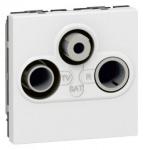 LEGRAND Prise tv - r - sat mosaic fm et dab+ 2 modules  -  blanc 078786