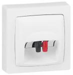 LEGRAND Prise haut - parleur appareillage saillie complet  -  blanc 086039