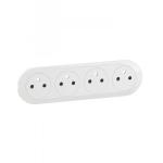 LEGRAND Enjoliveur prise prcble 4x2p+t compacte surface nouveau cliane - blanc CB0114