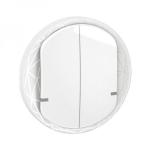 LEGRAND Enjoliveur interrupteur double nouveau cliane with netatmo - blanc CB1415