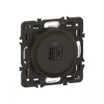 LEGRAND Prise usb cliane type-a + type-c 20w - bornes  vis - prmont noir CE0153