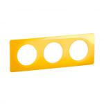 LEGRAND Plaque de finition nouveau cliane 3 postes - finition jaune safran CP0403