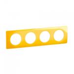 LEGRAND Plaque de finition nouveau cliane 4 postes - jaune safran CP0404