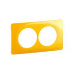 LEGRAND Plaque de finition nouveau cliane 2 postes spciale rnovation - jaune safran CP0406