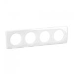 LEGRAND Plaque de finition nouveau cliane 4 postes - blanc relief CP0604