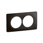 LEGRAND Plaque de finition nouveau cliane 2 postes spciale rnovation - noir mtore CP0706