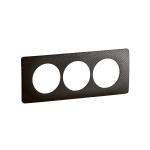 LEGRAND Plaque de finition nouveau cliane 3 postes spciale rnovation - noir mtore CP0707